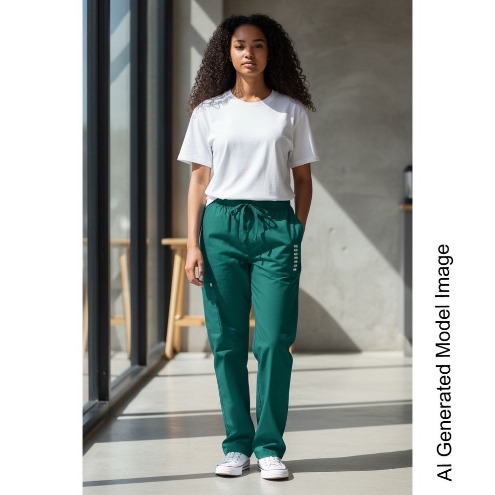 Cherokee Workwear Originals Unisex Scrub Pants Teal Green Medical Size M NWT